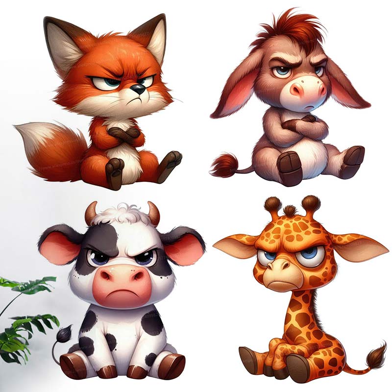 Kitchen Appliances Design - Autocollant mural animaux grincheux, autocollant de